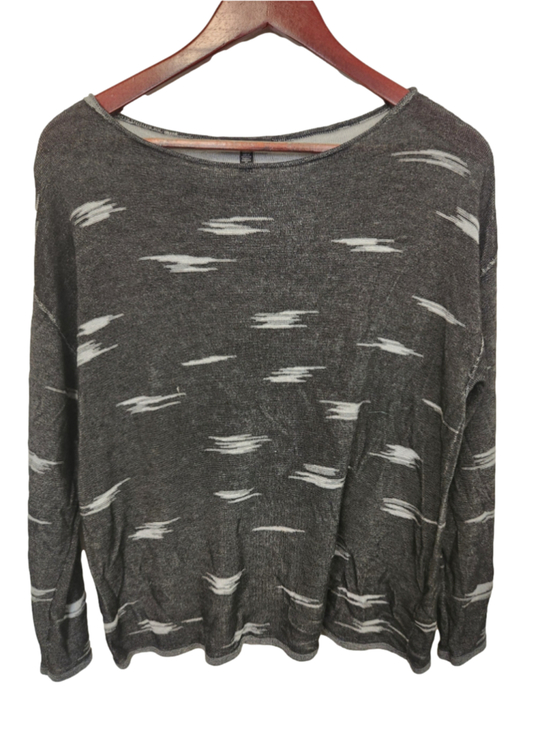 Eileen Fisher Sweaters - Eileen Fisher Sweater Small Black White Scoop Neck Long Sleeve